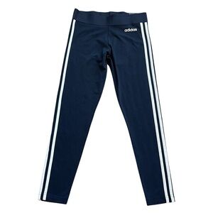 Adidas WE 3S Three Stripes Tights Leggings Navy Women’s Size S Athletic Gym